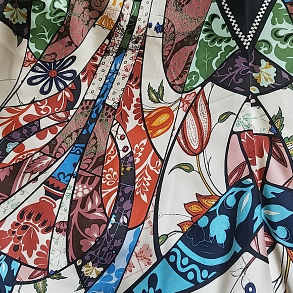 Stunning Nicole Miller Studio 100% silk skirt Sz 8 - Picture 5 of 7